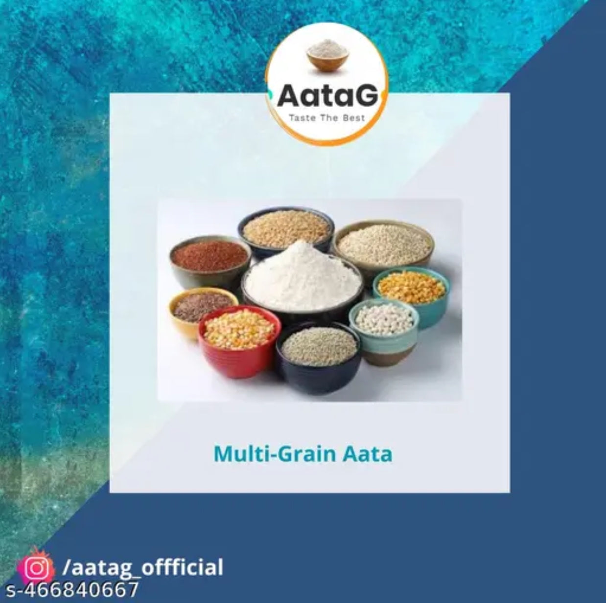 मल्टी ग्रेन आटा | Multi Grain Flour |Sugar Free (1 Kg)